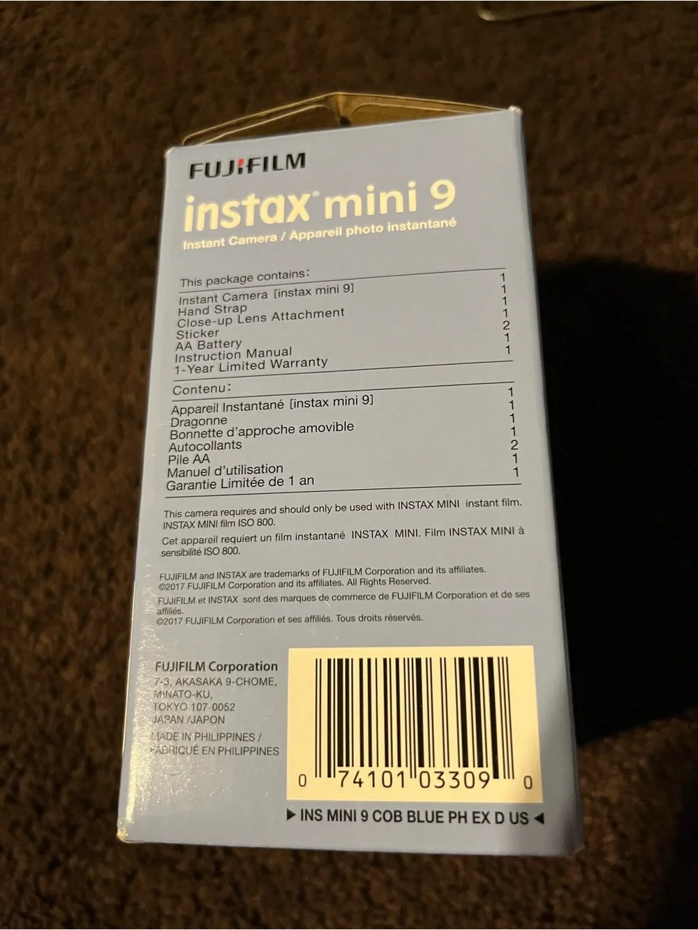 Fujifilm instax mini 9 Instant Camera in Blue with Matching Case